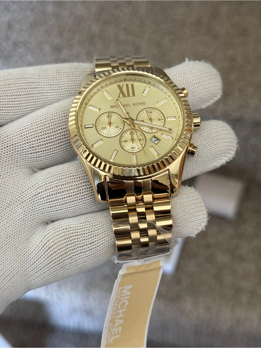 Michael Kors Gold-Tone mens Chronograph Bracelet Watch